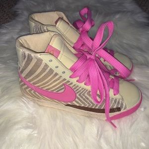 Nike Women’s Pink and Gold Hightop Sneakers